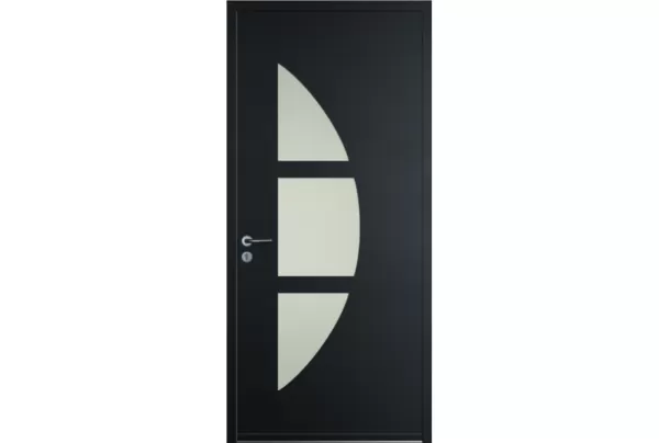 Porte d'entrée Aluminium TECHNAL modèle BEN H.215 x L.90