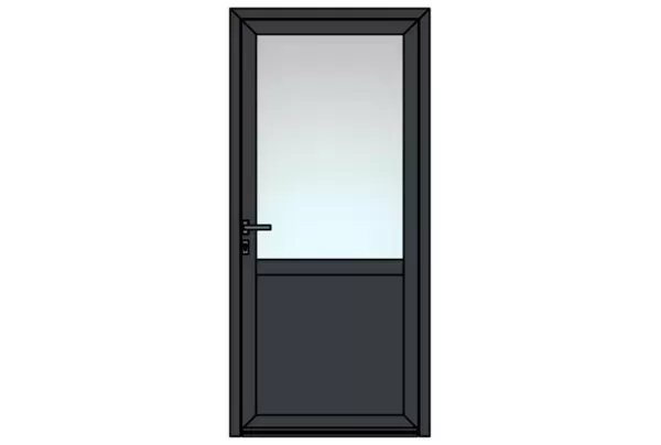 Porte d'entrée Aluminium TECHNAL MS011 H.215 x L.90 Hauteur soubassement 765 mm