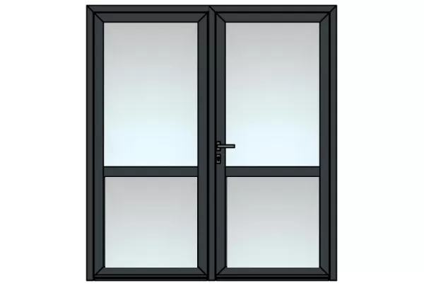 Porte Aluminium TECHNAL ouverture extérieure antipanique H.215xl90 