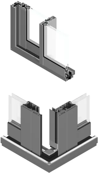 TECHNAL Baie Coulissante SOLEAL GY Aluminium Angle